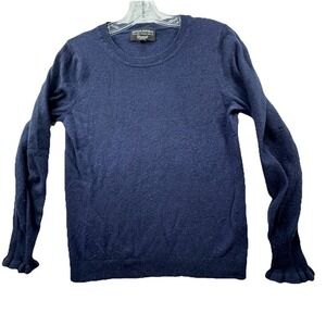 Banana Republic Filpucci Blue Crew Neck Wool & Cashmere Sweater Medium Preppy